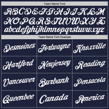 Load image into Gallery viewer, Custom Navy White Black-Light Blue Authentic Throwback Basketball Jersey