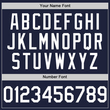 Load image into Gallery viewer, Custom Navy White Black-Light Blue Authentic Throwback Basketball Jersey