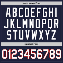 Load image into Gallery viewer, Custom Navy White-Red Authentic Throwback Basketball Jersey