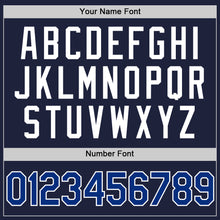 Load image into Gallery viewer, Custom Navy Royal-White Authentic Throwback Basketball Jersey