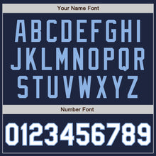 Load image into Gallery viewer, Custom Navy White-Light Blue Authentic Baseball Jersey