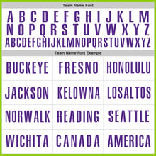 Load image into Gallery viewer, Custom Neon Green White-Purple Authentic Baseball Jersey