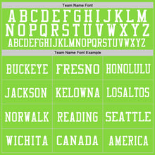 Load image into Gallery viewer, Custom Neon Green White Mesh Authentic Throwback Football Jersey