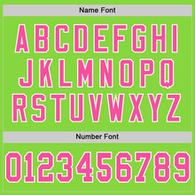Load image into Gallery viewer, Custom Neon Green Pink-White Mesh Authentic Throwback Football Jersey