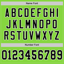 Load image into Gallery viewer, Custom Neon Green Black-White Mesh Authentic Throwback Football Jersey