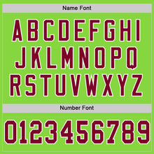 Load image into Gallery viewer, Custom Neon Green Maroon-White Mesh Authentic Throwback Football Jersey