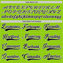 Load image into Gallery viewer, Custom Neon Green Black-White Hockey Lace Neck Jersey