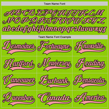 Load image into Gallery viewer, Custom Neon Green Medium Pink-Black Hockey Lace Neck Jersey