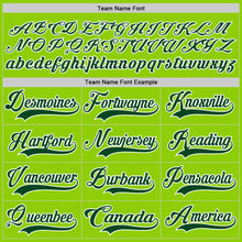 Load image into Gallery viewer, Custom Neon Green Green-White Hockey Lace Neck Jersey