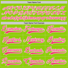 Load image into Gallery viewer, Custom Neon Green Neon Pink-White Hockey Lace Neck Jersey