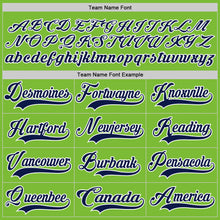 Load image into Gallery viewer, Custom Neon Green Navy-White Hockey Jersey