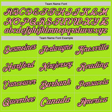 Load image into Gallery viewer, Custom Neon Green Medium Pink-Black Authentic Throwback Basketball Jersey