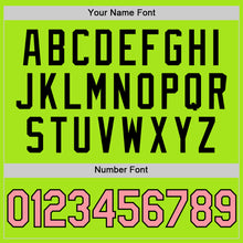 Load image into Gallery viewer, Custom Neon Green Medium Pink-Black Authentic Throwback Basketball Jersey