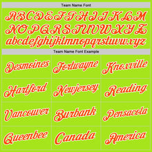 Load image into Gallery viewer, Custom Neon Green Orange-White Authentic Throwback Basketball Jersey