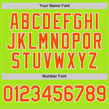 Load image into Gallery viewer, Custom Neon Green Orange-White Authentic Throwback Basketball Jersey