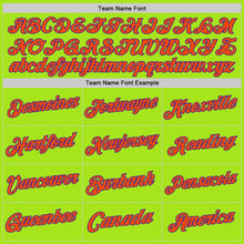 Load image into Gallery viewer, Custom Neon Green Purple-Orange Authentic Throwback Basketball Jersey