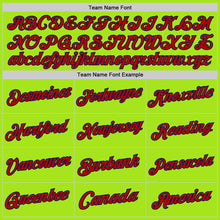 Load image into Gallery viewer, Custom Neon Green Red-Navy Authentic Throwback Basketball Jersey