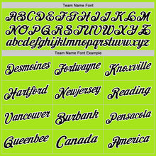 Load image into Gallery viewer, Custom Neon Green Black-White Authentic Throwback Basketball Jersey