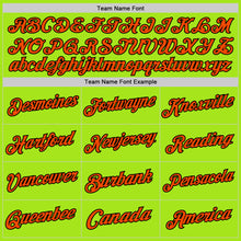 Load image into Gallery viewer, Custom Neon Green Orange-Black Authentic Throwback Basketball Jersey