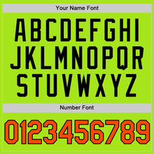 Load image into Gallery viewer, Custom Neon Green Orange-Black Authentic Throwback Basketball Jersey