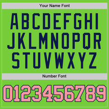Load image into Gallery viewer, Custom Neon Green Medium Pink-Navy Authentic Basketball Jersey