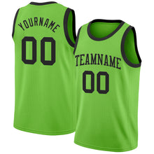 Load image into Gallery viewer, Custom Neon Green Black Authentic Basketball Jersey