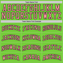 Load image into Gallery viewer, Custom Neon Green Medium Pink-Black Authentic Basketball Jersey