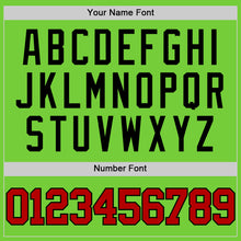 Load image into Gallery viewer, Custom Neon Green Red-Black Authentic Basketball Jersey