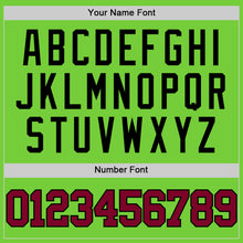 Load image into Gallery viewer, Custom Neon Green Maroon-Black Authentic Basketball Jersey