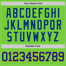 Load image into Gallery viewer, Custom Neon Green Royal-Gold Authentic Basketball Jersey