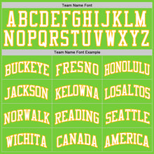 Load image into Gallery viewer, Custom Neon Green White-Gold Authentic Basketball Jersey