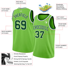 Load image into Gallery viewer, Custom Neon Green Green-White Authentic Basketball Jersey