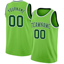 Load image into Gallery viewer, Custom Neon Green Green-White Authentic Basketball Jersey