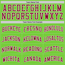 Load image into Gallery viewer, Custom Neon Green Maroon-White Authentic Basketball Jersey
