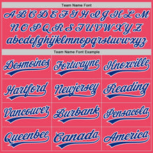 Load image into Gallery viewer, Custom Neon Pink Royal-White Authentic Baseball Jersey