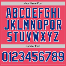 Load image into Gallery viewer, Custom Neon Pink Royal-White Authentic Baseball Jersey