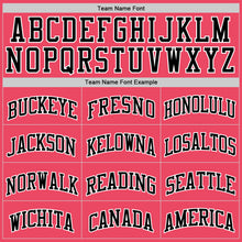 Load image into Gallery viewer, Custom Neon Pink Black-White Authentic Basketball Jersey