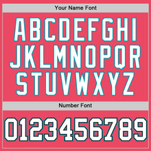 Load image into Gallery viewer, Custom Neon Pink White Black-Teal Authentic Basketball Jersey