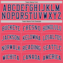 Load image into Gallery viewer, Custom Neon Pink Navy-White Authentic Basketball Jersey