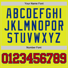 Load image into Gallery viewer, Custom Neon Yellow Red-Royal Authentic Basketball Jersey