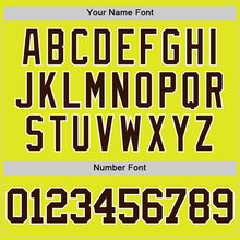 Load image into Gallery viewer, Custom Neon Yellow Brown-White Authentic Basketball Jersey