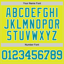 Load image into Gallery viewer, Custom Neon Yellow Teal-White Authentic Basketball Jersey