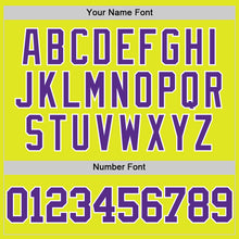 Load image into Gallery viewer, Custom Neon Yellow Purple-White Authentic Basketball Jersey