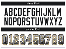 Load image into Gallery viewer, Custom White Black-Vegas Gold Drift Fashion Football Jersey