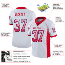 Load image into Gallery viewer, Custom White Scarlet-Royal Drift Fashion Football Jersey