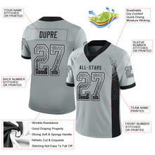 Load image into Gallery viewer, Custom Silver Black-White Drift Fashion Football Jersey