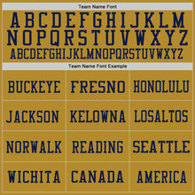 Load image into Gallery viewer, Custom Old Gold Red-Navy Mesh Authentic Throwback Football Jersey