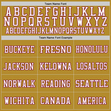 Load image into Gallery viewer, Custom Old Gold Maroon-White Mesh Authentic Throwback Football Jersey