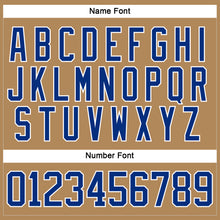 Load image into Gallery viewer, Custom Old Gold Royal-White Hockey Lace Neck Jersey