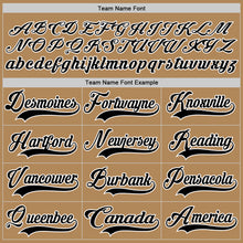 Load image into Gallery viewer, Custom Old Gold Black-White Hockey Lace Neck Jersey